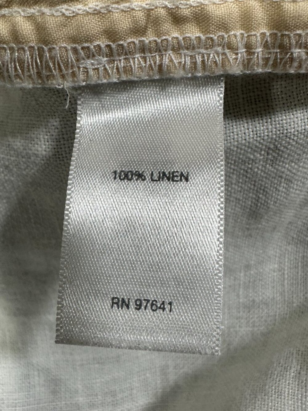 J Jill Pants Womens XL Love Linen Ivory Flat Front Pull On Elastic Waist Pockets - Picture 5 of 7